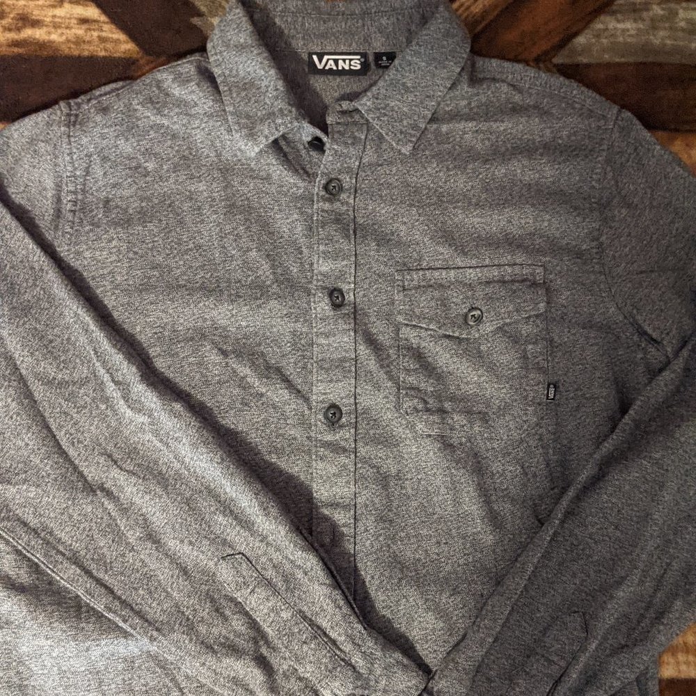 Gray Vans Button Down